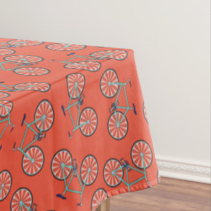 Cute Bicycle Kids Bike Birthday Party Cycling Tablecloth