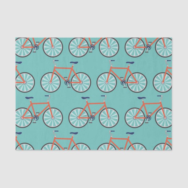 Cute Bicycle Kids Bike Birthday Party Cycling Tissue Paper (Front)