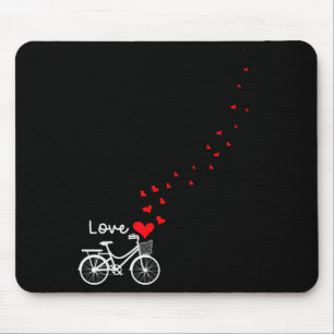 Cute Bicycle Love - Sweetest Day Gift Valentines D Mouse Mat