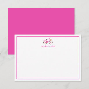 Cute Bicycle Personalised Note Cards