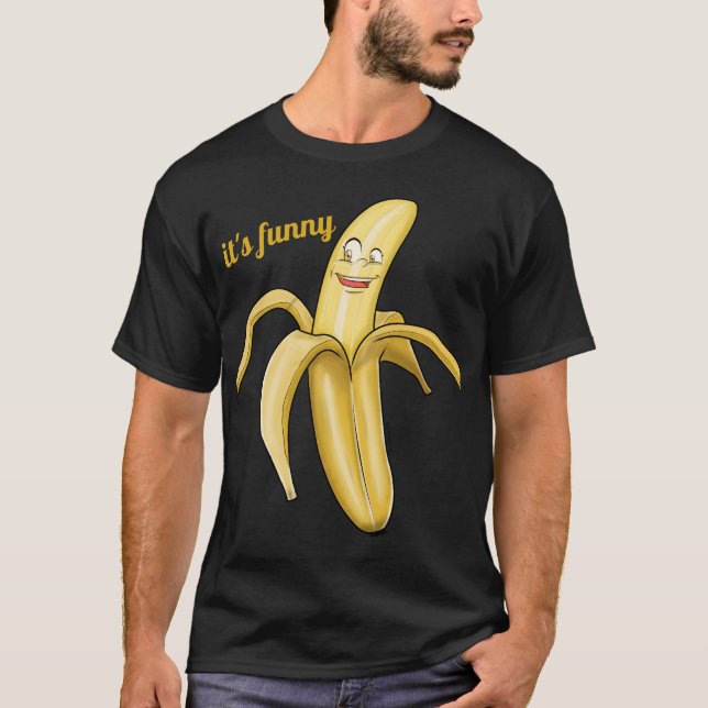 Cute Big  Banana tshirt - funny Cartoon Caracter (Front)