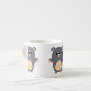 Cute Big Blue Cartoon Bear Espresso Mug
