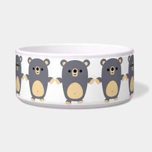 Cute Big Blue Cartoon Bear Pet Bowl