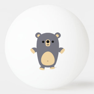 Cute Big Blue Cartoon Bear Ping Pong Ball