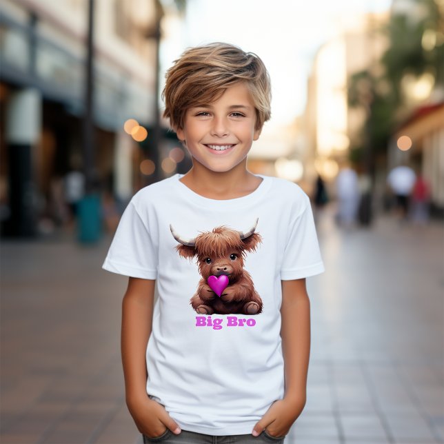 Cute Big Brother Pink Baby Cow T-Shirt (Cute Big Brother Pink Baby Cow T-Shirt)