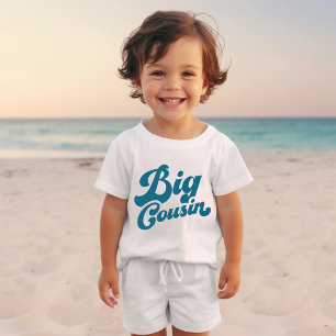 Cute Big Cousin Ocean Blue Matching Family Baby T-Shirt