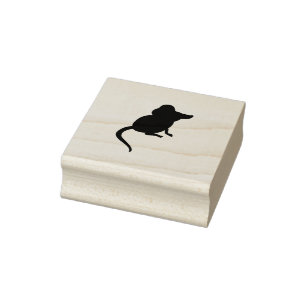 Cute Big Eared Mouse Rubber Stamp