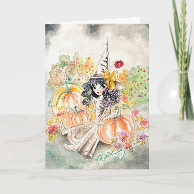 Cute Big Eye Girl Art Card (Front)