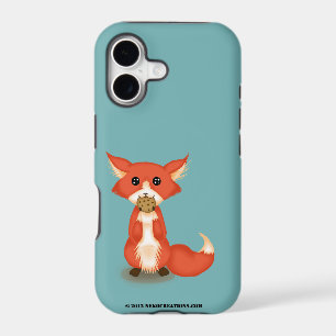 Cute Big Eyed Fox Eating A Cookie