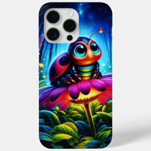 Cute big-eyed Ladybug with a mystical glow iPhone 15 Pro Max Case