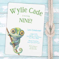 Cute Big Eyes Chameleon Any Age Boy Birthday