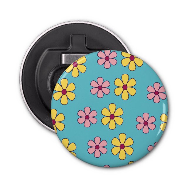 Cute big flowers pattern bottle opener (Front)