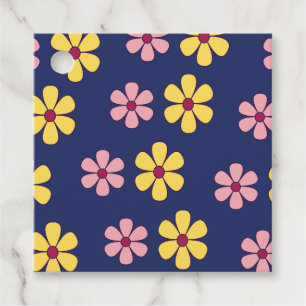 Cute big flowers pattern favour tags