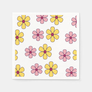 Cute big flowers pattern napkin