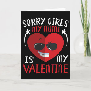 Cute Big Heart Face Sorry Girls My Mimi Is My Vale Card