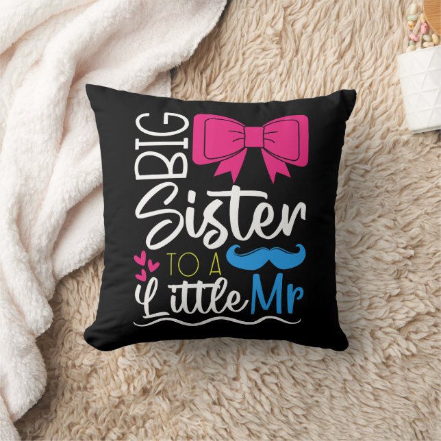 Cute Big Sister to a Little Mister for New Sisters Cushion (Blanket)