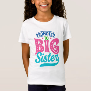 cute big Sister word art girls T-Shirt