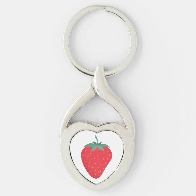 Cute Big Strawberry Keychain (Front)