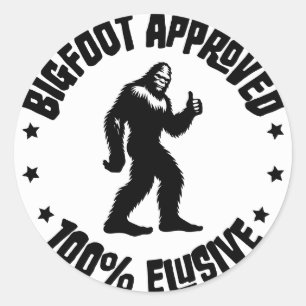 Cute Bigfoot Approved Retro Sticker