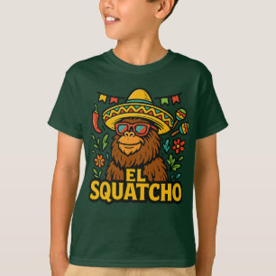 Cute Bigfoot Cinco de Mayo Fiesta El Squatcho T-Shirt