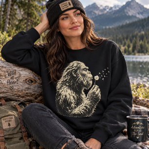 Cute Bigfoot Dandelion Funny Cryptid Sweatshirt