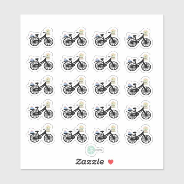 Cute Bike with Cake Birthday Reminder Planner (Sheet)