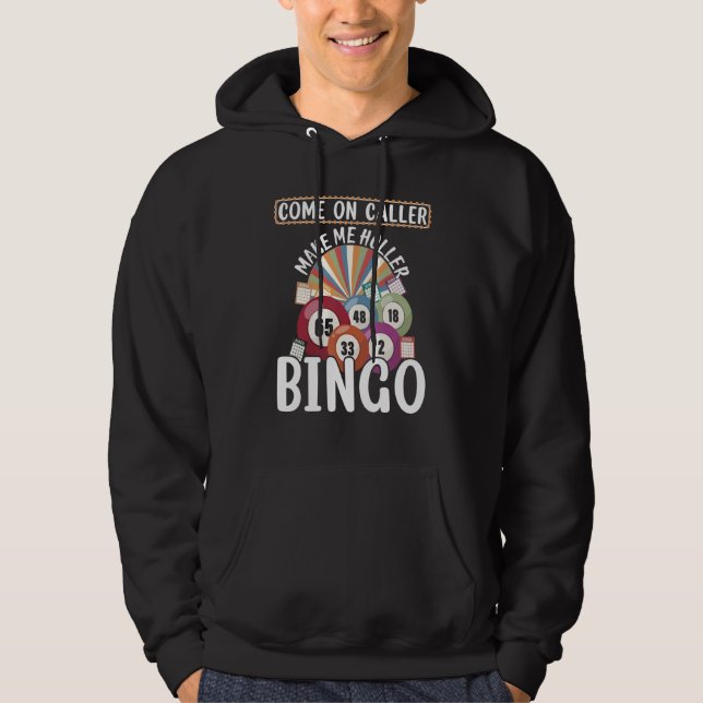 Cute Bingo Design For Men Women Casino Game Bingo  Hoodie (Front)