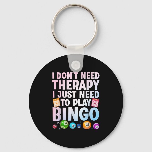 Cute Bingo Novelty For Men Women Bingo Lover Bingo Key Ring (Front)