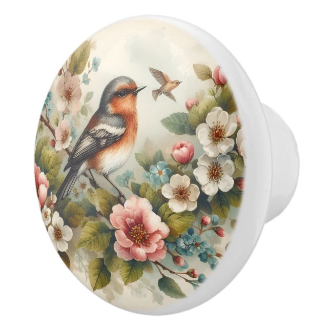 Cute bird animal lovers ceramic knob (Right)