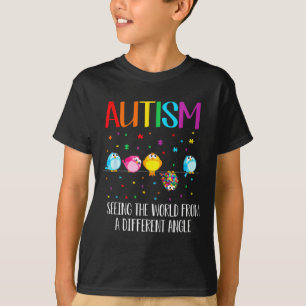 Cute Bird Autism Seeing The World From A Different T-Shirt