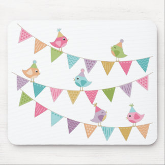 Cute Bird Bunting Mouse Mat