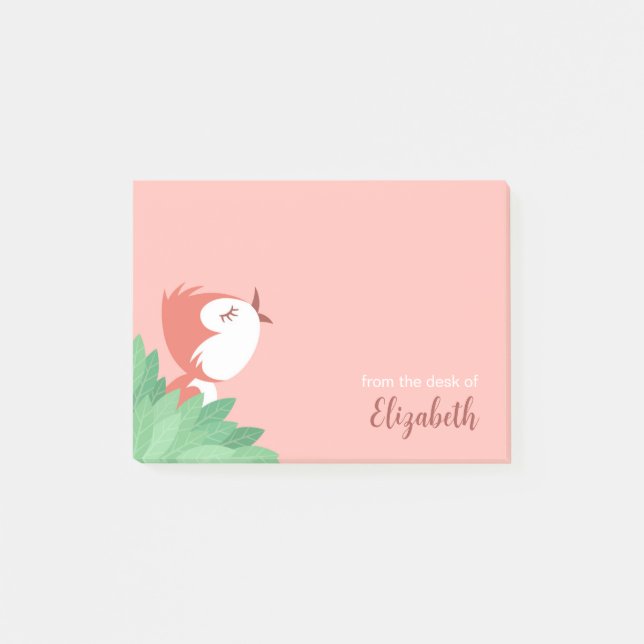 Cute Bird Chick Sun Girl Post-it Notes (Front)