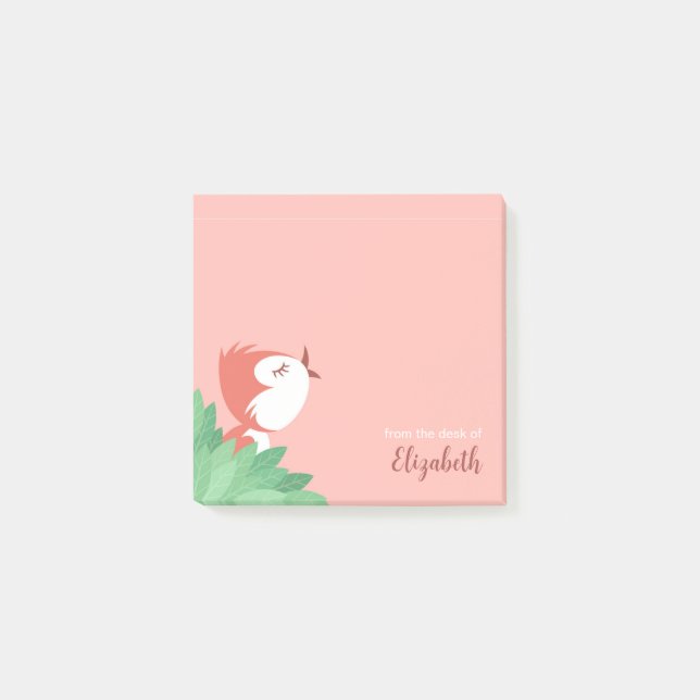 Cute Bird Chick Sun Girl Post-it Notes (Front)