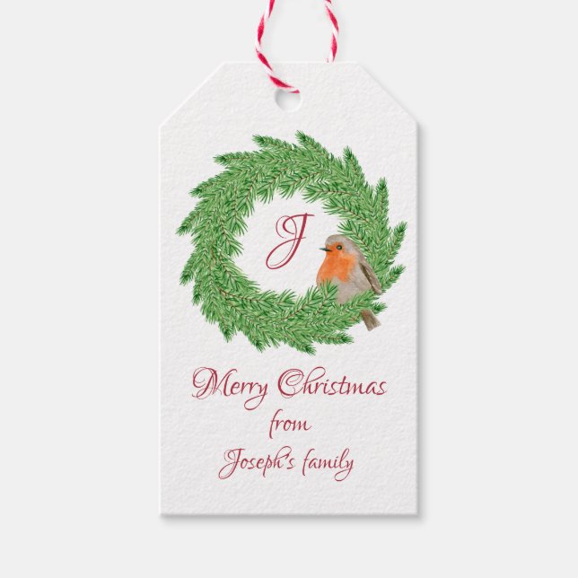 Cute bird christmas gift tags (Front)
