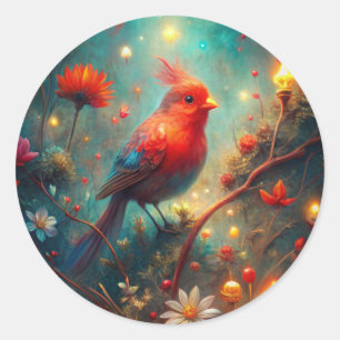Cute Bird Classic Round Sticker