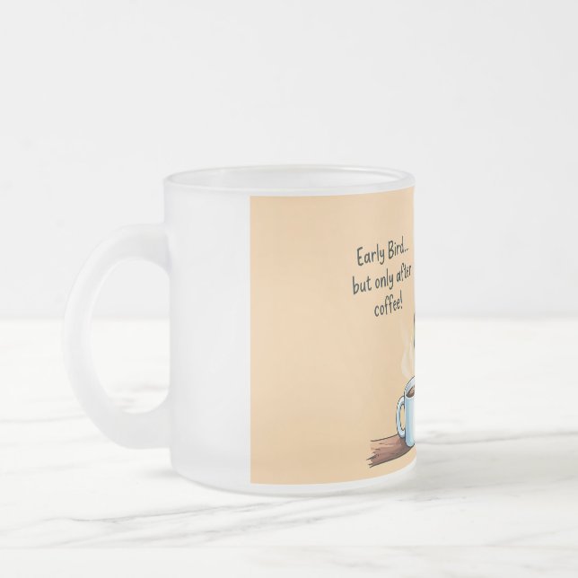 Cute Bird Coffee Mug for Early Birds  (Left)