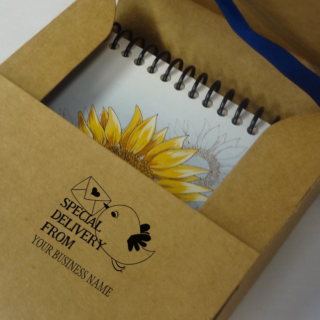 Cute Bird Custom Business Packaging Rubber Stamp (Creator Uploaded)