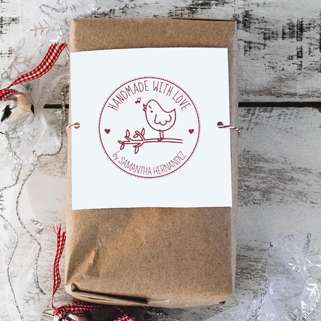 Cute Bird Custom Handmade with love,  Rubber Stamp (Creator Uploaded)