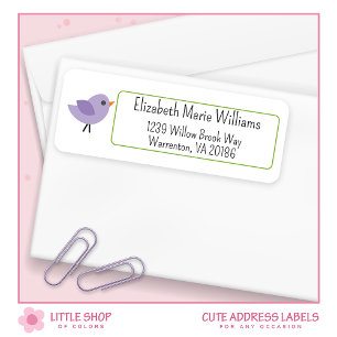 Cute Bird Customisable Return Address