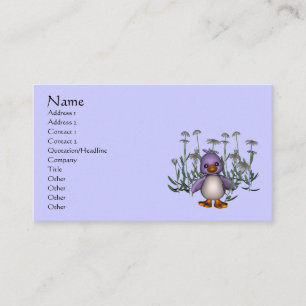 Cute Bird Daisy Flowers Business Card