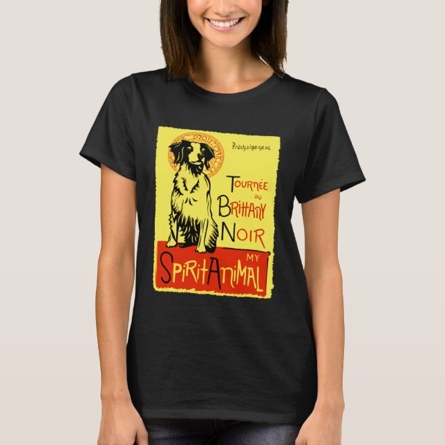 Cute Bird Dog Brittany Spaniel Dog Brittany T-Shirt (Front)