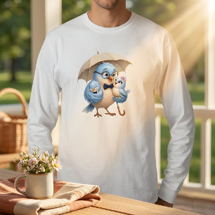 Cute Bird Family Dad Long Sleeve T-Shirt