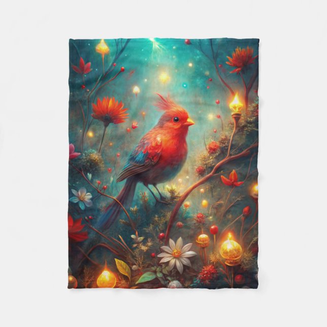 Cute Bird Fleece Blanket (Front)