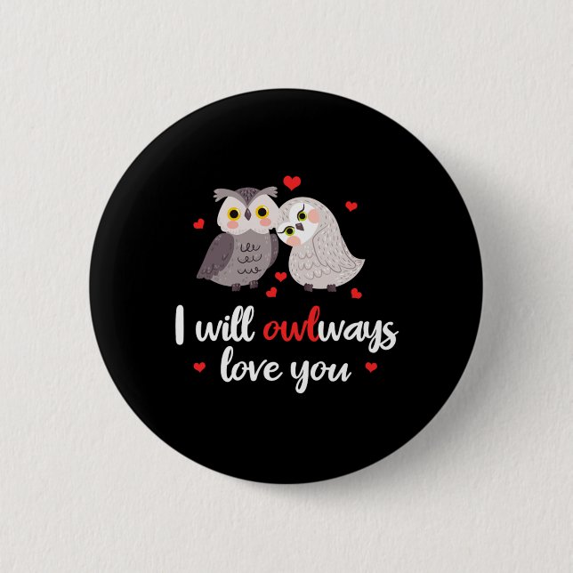 Cute Bird Lover Birdkeeper Valentines Day Puns I W 6 Cm Round Badge (Front)