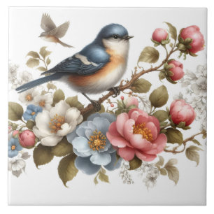 Cute bird lovers crafting home business tile