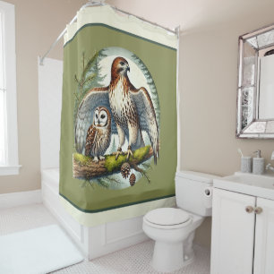 cute Bird lovers owl eagle Shower Curtain