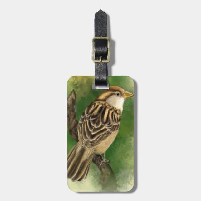 Cute Bird Luggage Tag (Front Vertical)