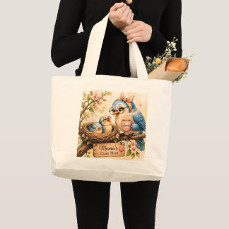 Cute Bird Mom Tote Bag