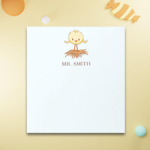 Cute Bird Nesting Bow Tie Personalised Notepad