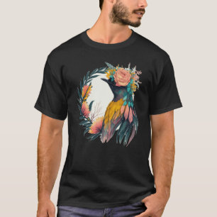 Cute Bird Of Paradise Bird Flower Crown Pet Birds T-Shirt